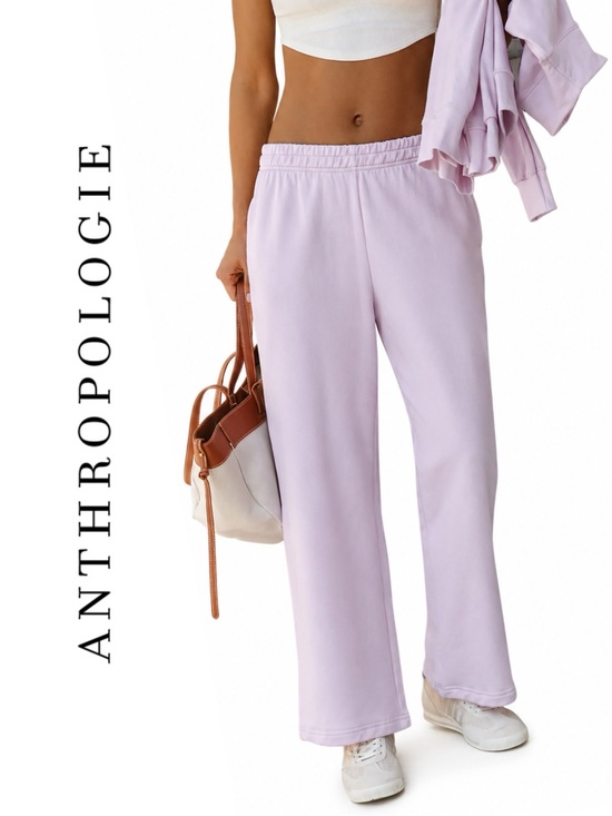 Anthropologie Pants - Anthropologie Back When 100% Cotton Wide-Leg Sweatpants